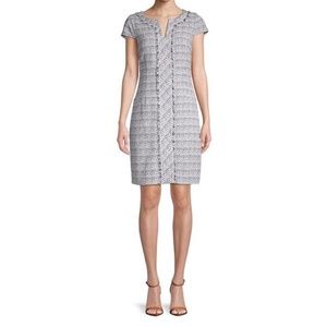 Karl Lagerfeld women's plum tweed shift dress size 4